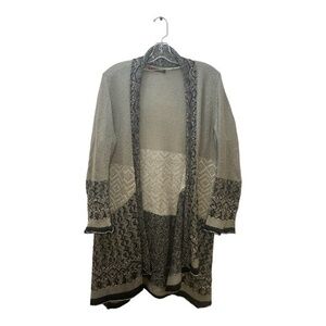 Belldini Womens Open Cardigan Sweater Acrylic Mohair Gray Size 1X